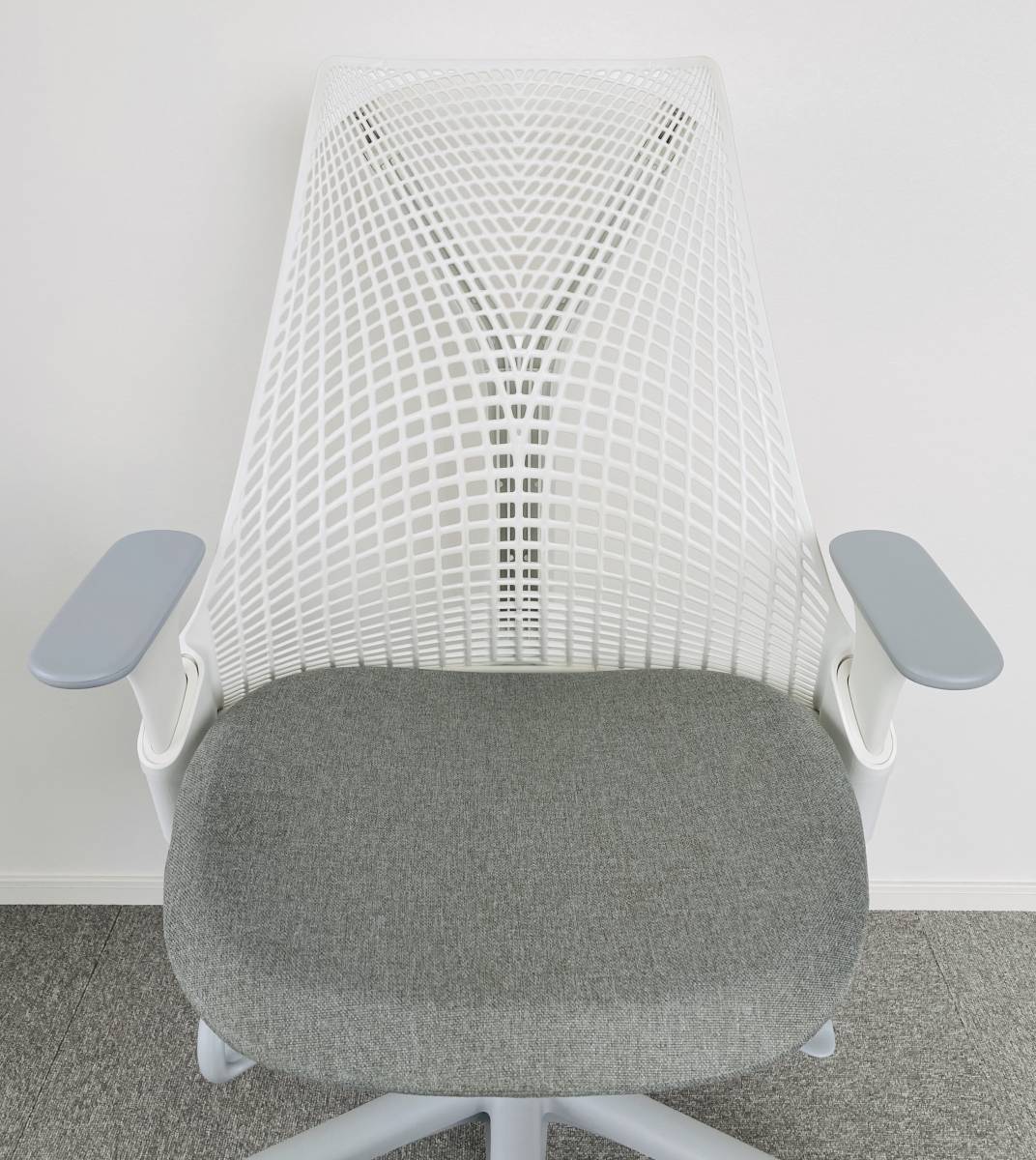 完動美品　Herman Miller SAYL Chair(セイルチェア)シリーズ AS1YA23HA-1110 ホワイト／グレー_画像8