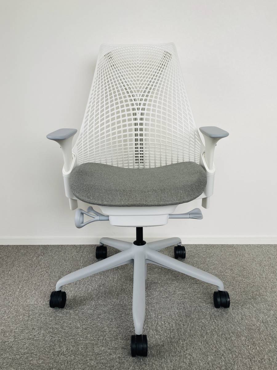 完動美品　Herman Miller SAYL Chair(セイルチェア)シリーズ AS1YA23HA-1110 ホワイト／グレー_画像2