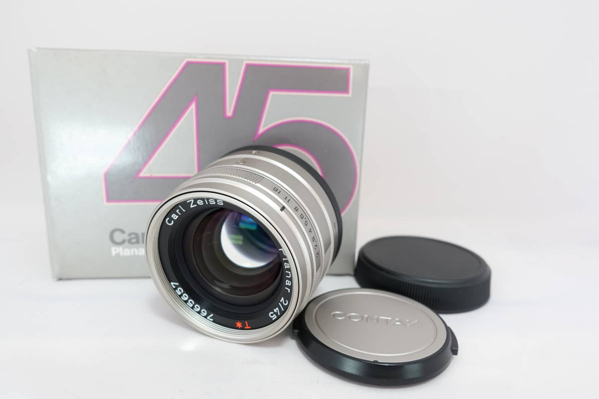 美品 CONTAX コンタックス 単焦点レンズ Carl Zeiss Planar 45mm F2 T