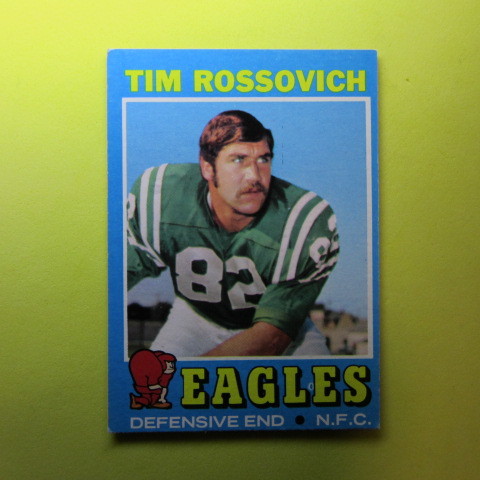 1971 Topps Football #116 Tim Rossovich_コーナーに傷みがあります。