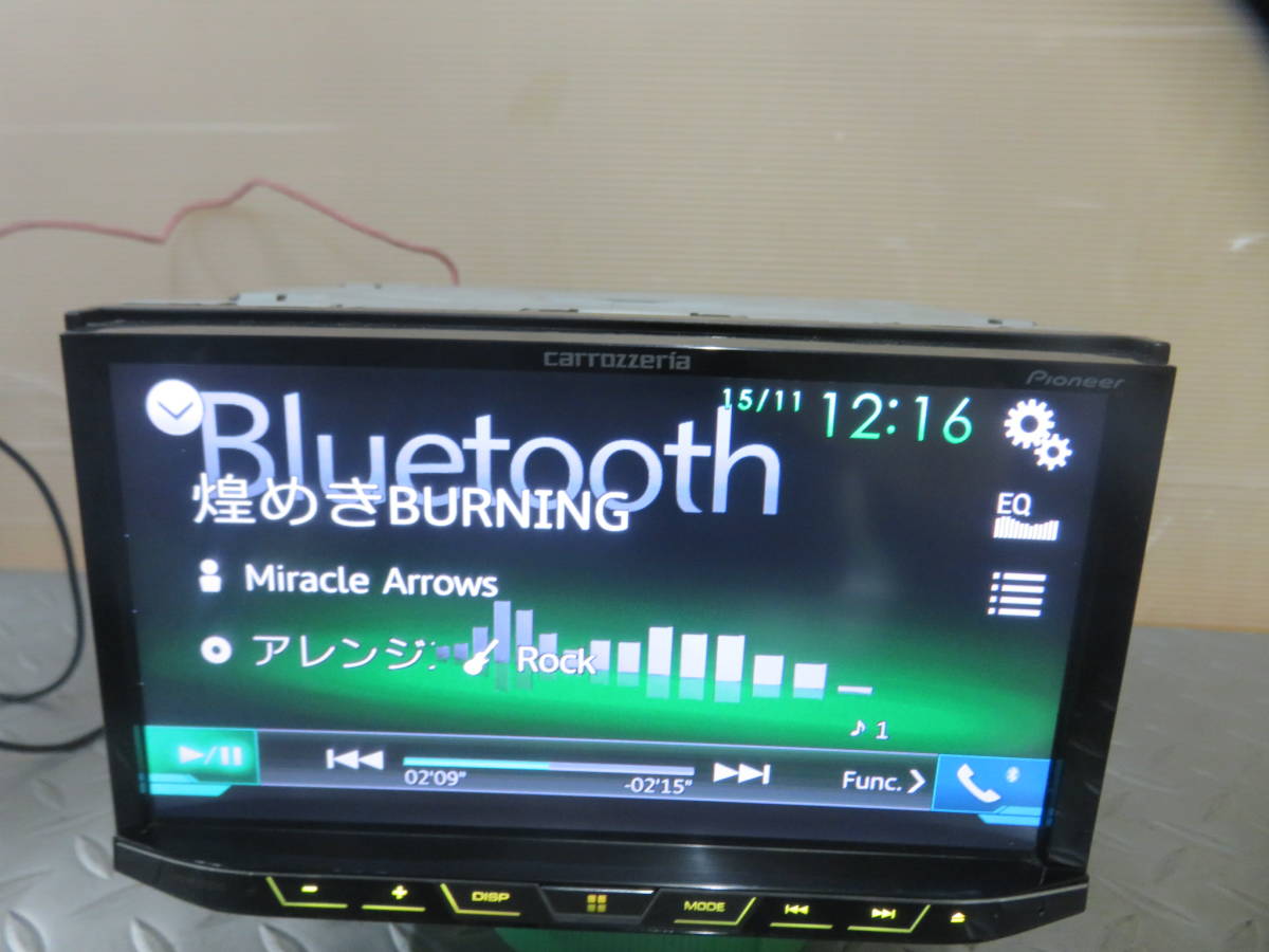 美品/完動品保証付/W1642/カロッツェリア FH-9100DVD DVDプレイヤー Bluetooth/２DIN AVメインユニット　カーオーディオ 配線付_画像3