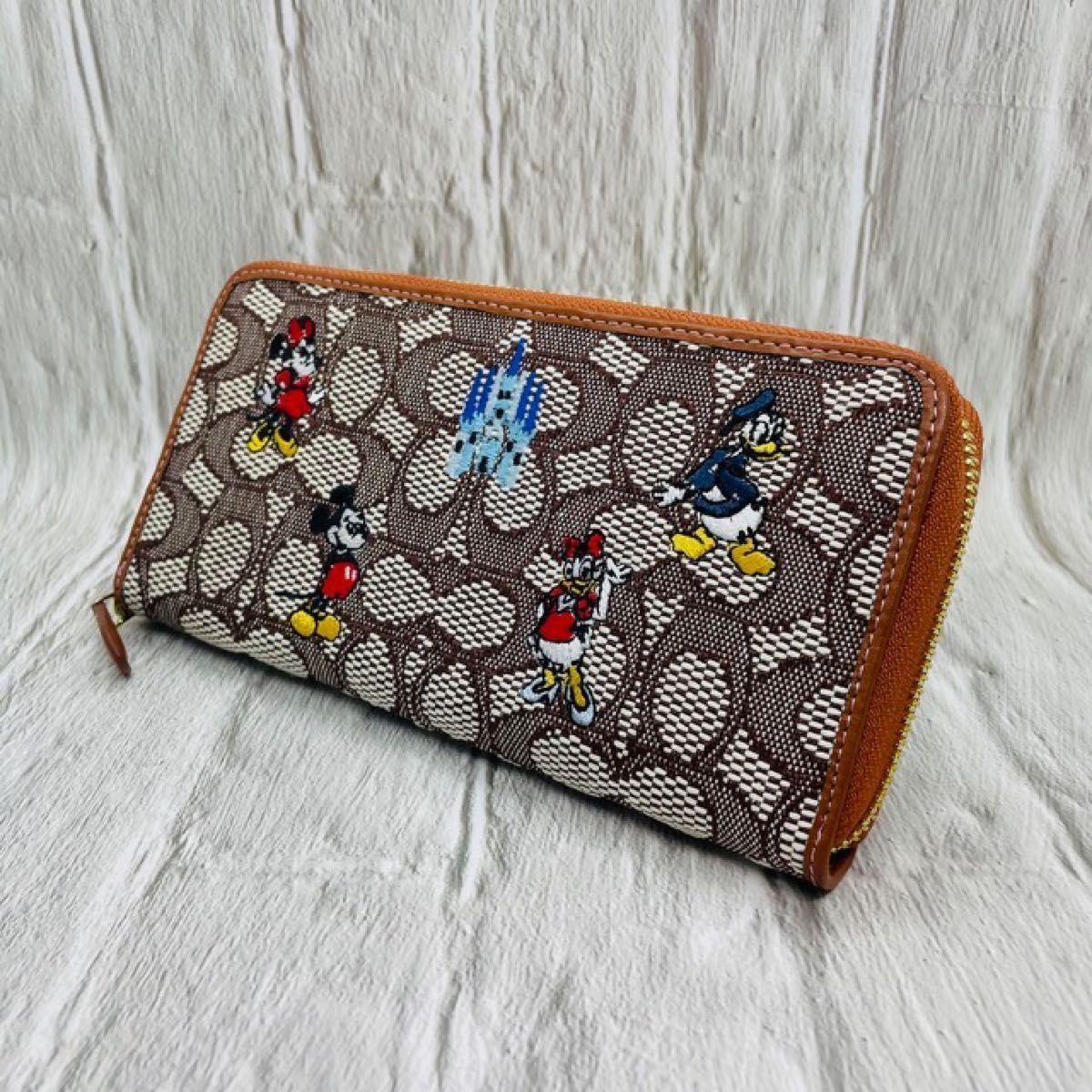 新品/箱付き COACH  Disney コーチ ディズニー コラボ 長財布 刺繍ミッキー C8578