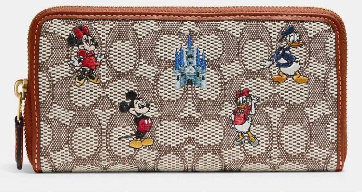 新品/箱付き COACH  Disney コーチ ディズニー コラボ 長財布 刺繍ミッキー C8578