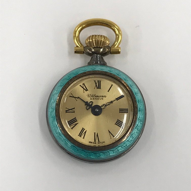 【ALAA4069】Uhlmann ウールマン 小型 手巻き 懐中時計 稼働品の画像1