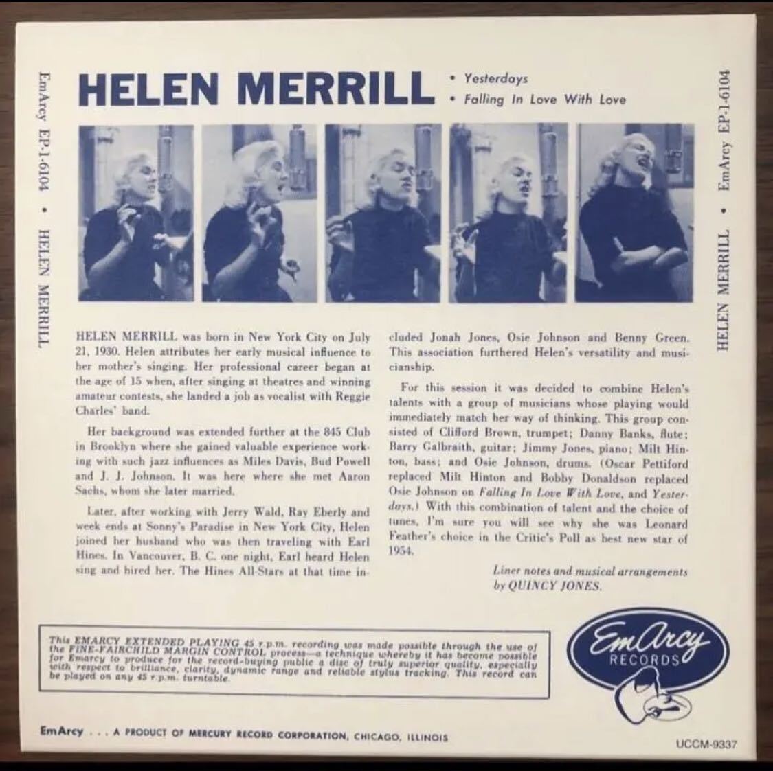 3 SHM-CD! Helen *meliru with * Clifford * Brown recording 60 anniversary commemoration single BOX