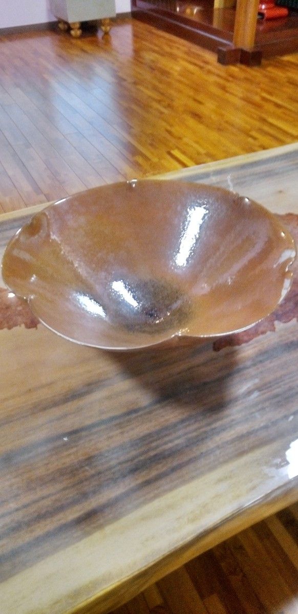 金井　正　「柿柚輪花」鉢
