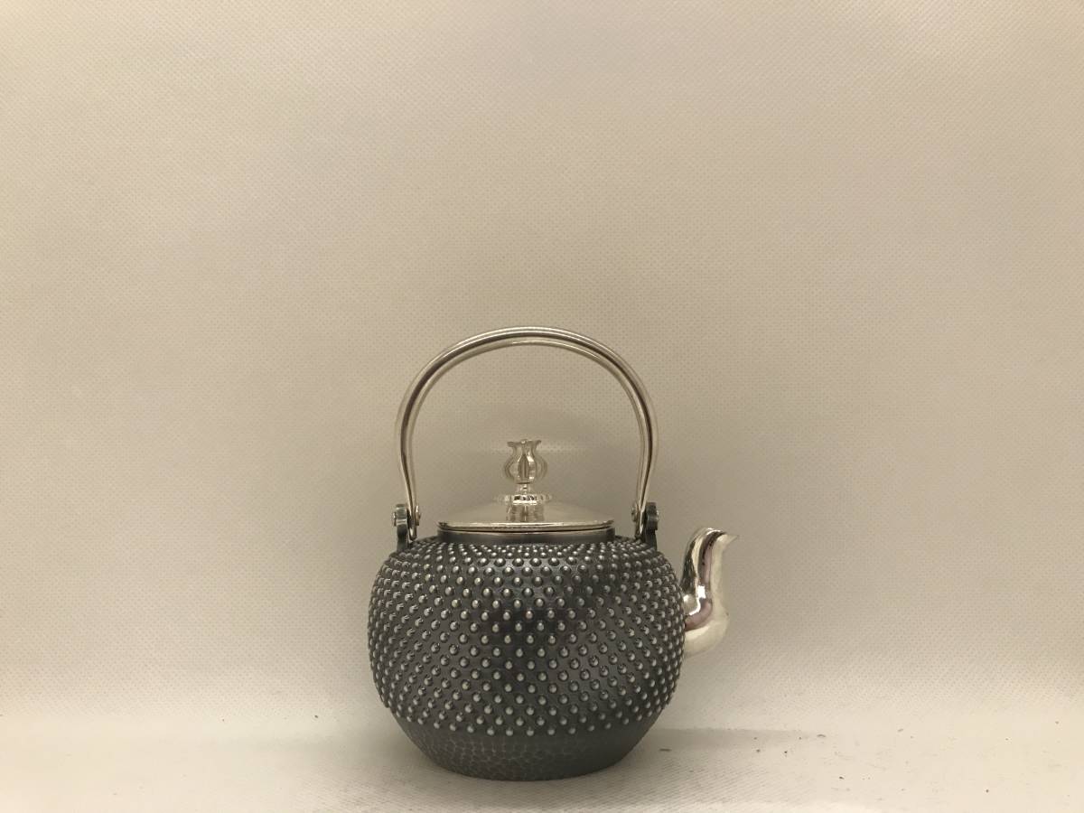 純銀製 霰急須 銀瓶 煎茶道具 手作り 割引お買い得 www