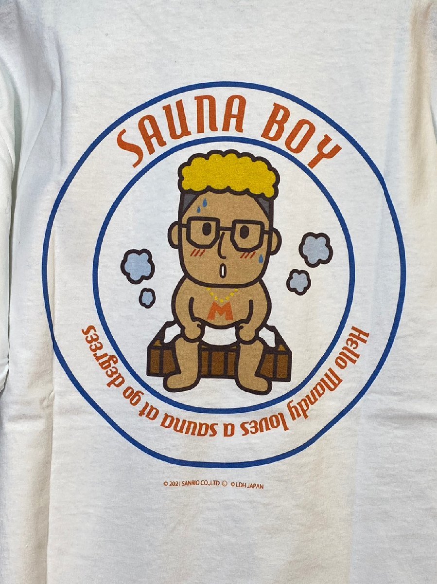 * sauna Boy × Hello men ti* the first collaboration goods T-shirt white 