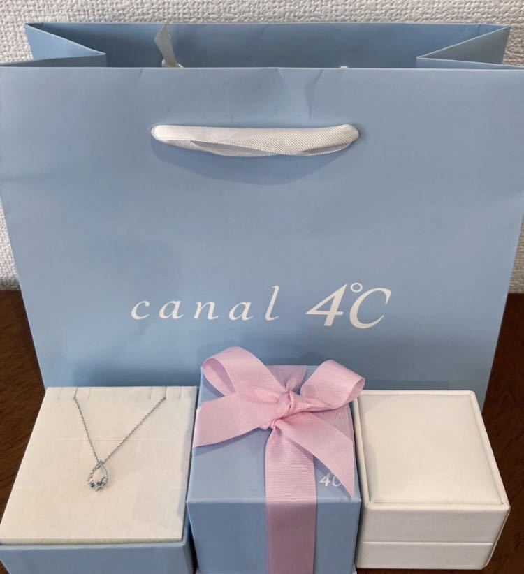Новый подлинный канал Canal4 ° C колье серебряного ожерелья коробка бумага для бумаги лента алмаз аквамариновый топаз канал йонал yon sea fired