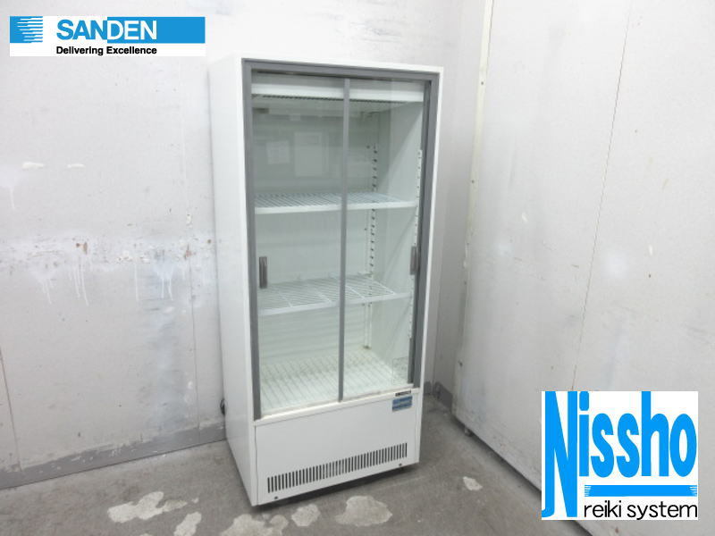 ■サンデン冷蔵ショーケース・VRS-106XE・15年製・100V・W633×D435ｍｍ・・厨房専門店!!（2i1219m）