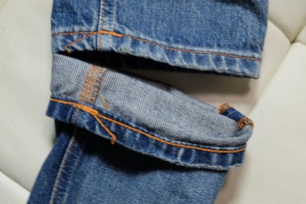 レア ヌーディージーンズ シンフィン Repaired Vintage 30(ウエスト約78cm) ダメージ加工スリムデニムパンツ リペア Nudie Jeans THIN FINN_画像8