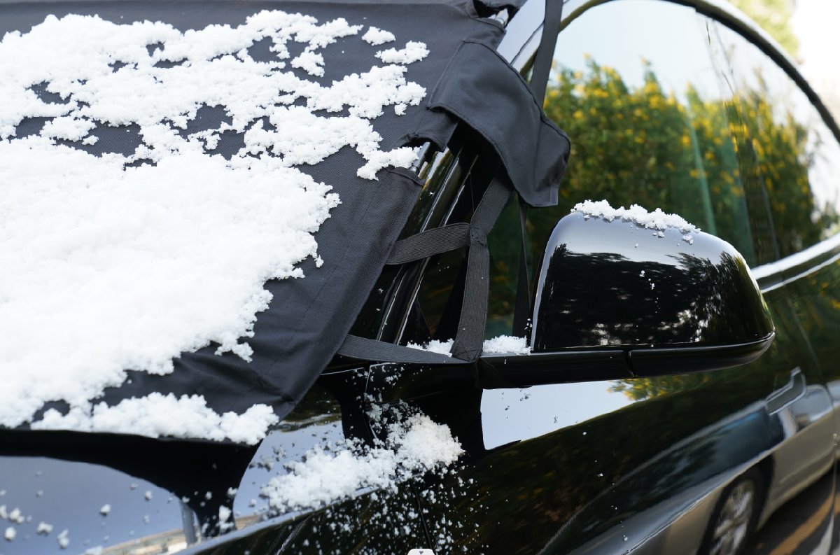 トヨタ RAV4 フロントガラス カバー ブラック 黒 凍結防止 シート サンシェード 夏 冬 兼用 氷 雪 霜 日除け /28-497_画像3