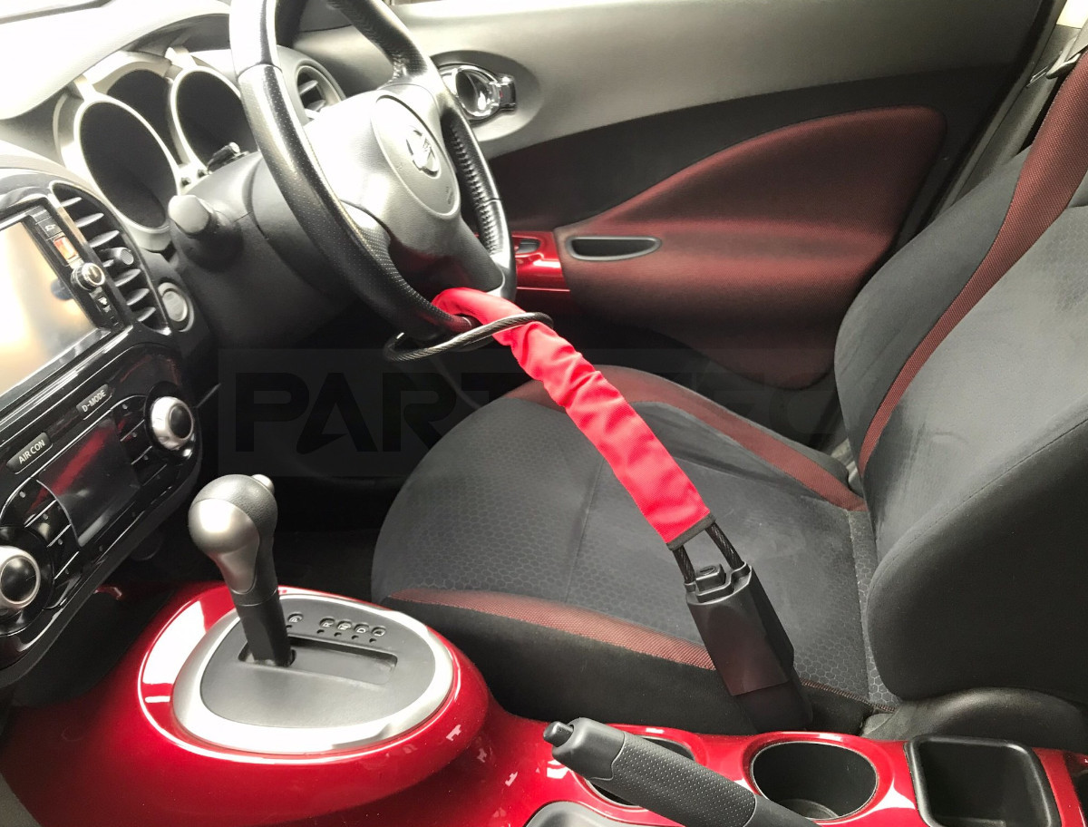  all-purpose wire steering wheel lock anti-theft crime prevention car car security steering gear ro clock wire red red /146-61 N-3