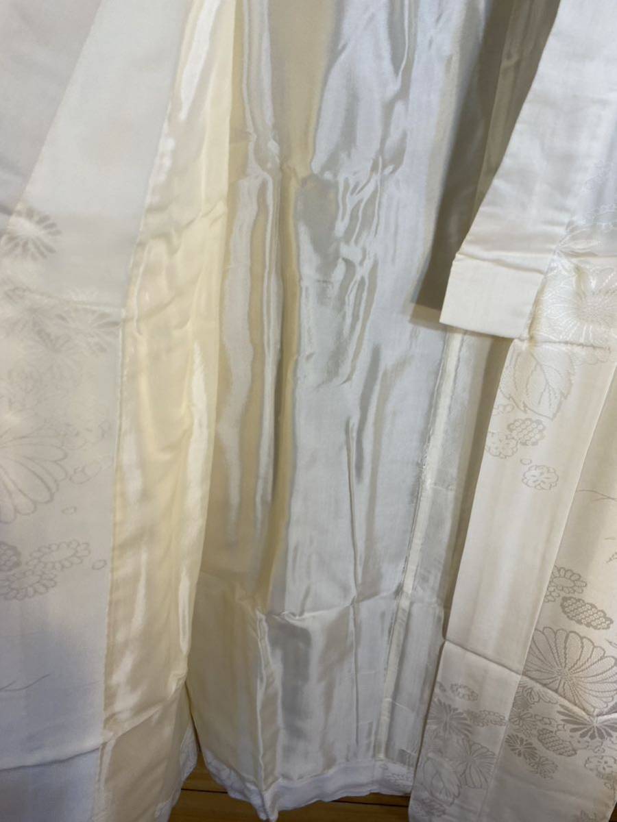  "Семь, пять, три" натуральный шелк длинное нижнее кимоно * длина 120 нижняя рубашка белый 