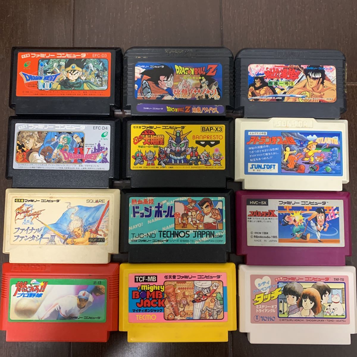 ヤフオク! - ファミコンソフト ファミコンカセット 12本セットファミリ...