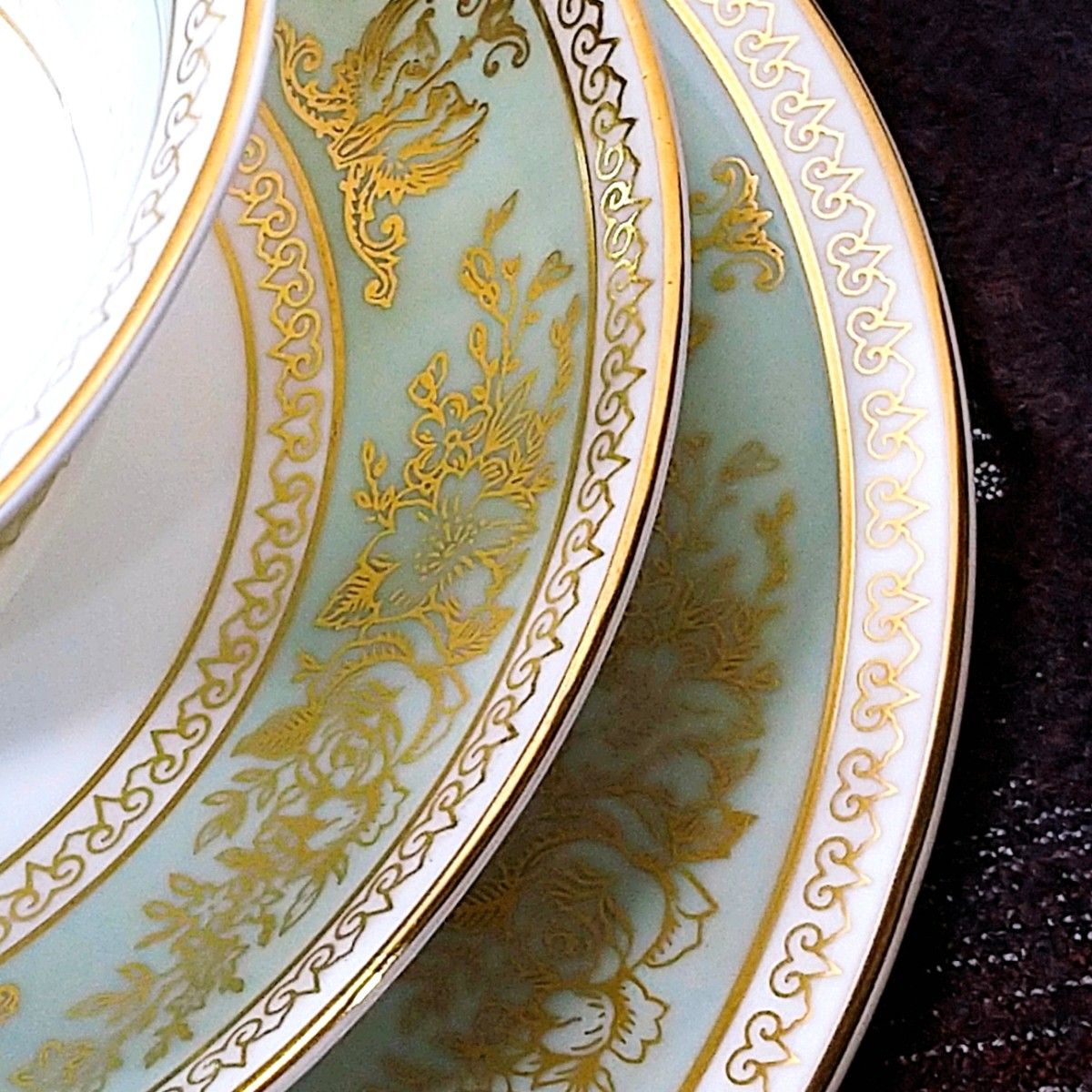 ウェッジウッド WEDGWOOD コロンビア セージグリーン 黒壺 ティー