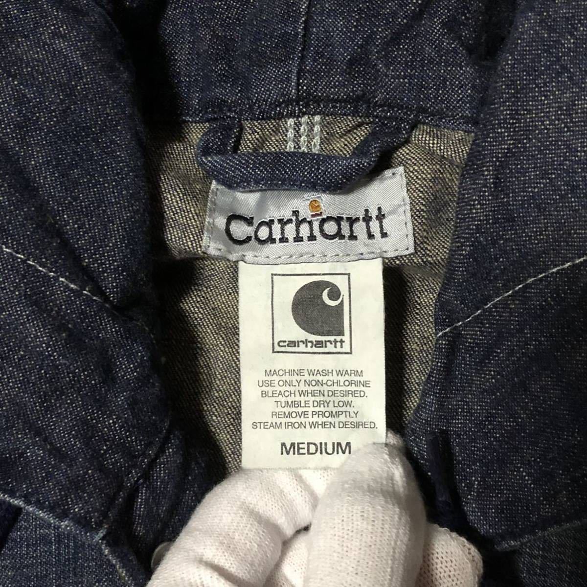 carhartt デッドストック ブルー デニム フード付 パーカー carhartt デッドストック ブルー デニム フード付 パーカー