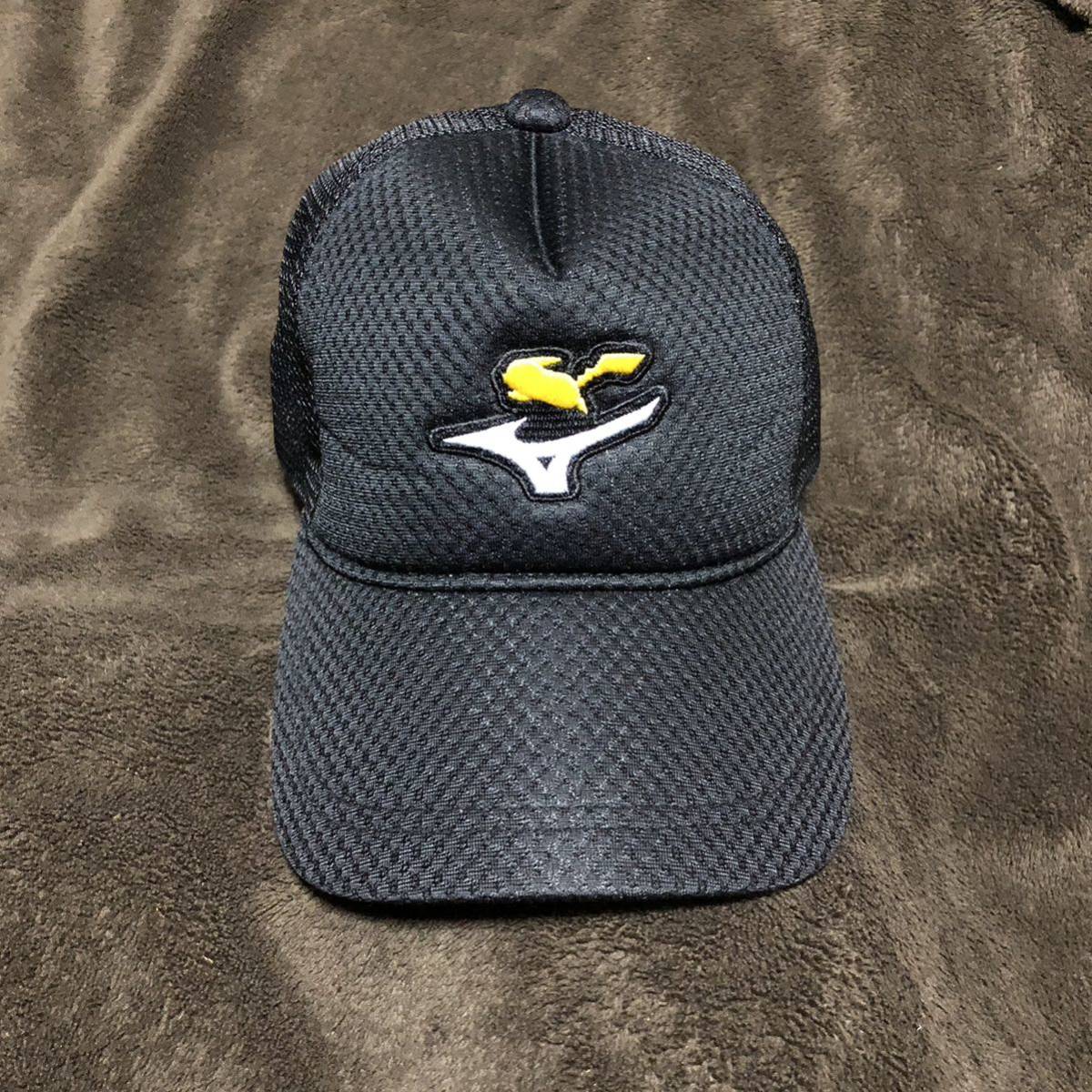 ポケモンセンター限定 ピカチュウ ミズノ コラボ キャップ 黒 mizuno ポケモン pokemon cap