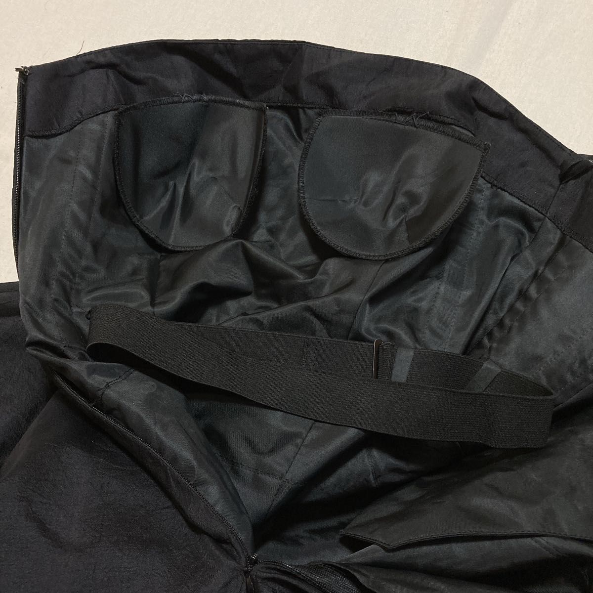 AIMER エメ ドレス Aライン 黒 シルク100% チュール 背面リボン サイドジップ フォーマルドレス パーティードレス