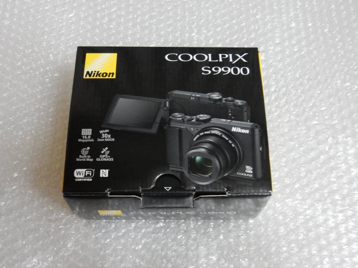 未使用 NIKON COOLPIX S9900 黒 メモリーカード付 ニコン ブラック