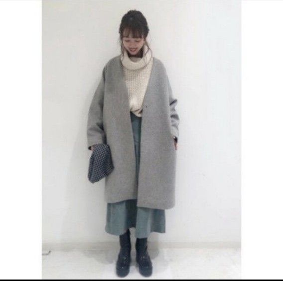 JEANASIS ジーナシスショートビーバーノーカラーコート|Yahoo!フリマ