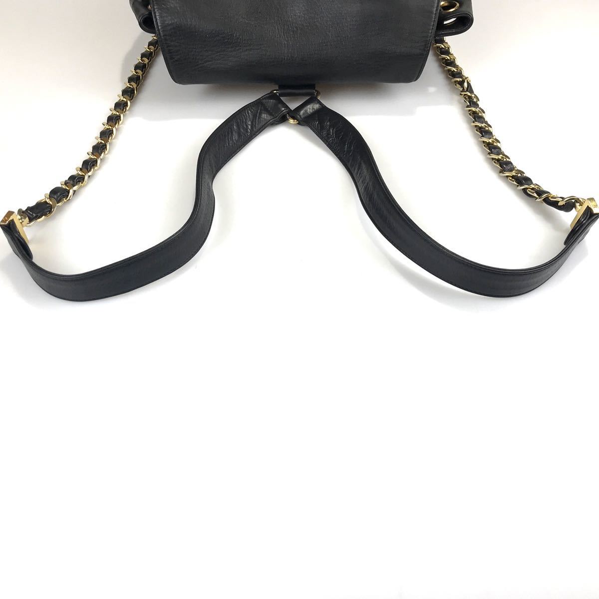 1円〜☆美品 CHANEL シャネル リュック バックパック リュックサック シャネルマトラッセ ヴィンテージ ラムスキン 1番台_画像6
