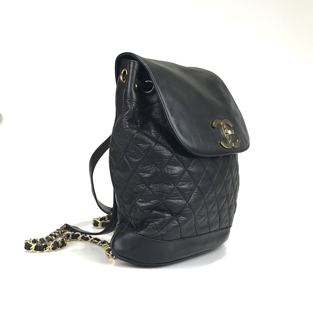 1円〜☆美品 CHANEL シャネル リュック バックパック リュックサック シャネルマトラッセ ヴィンテージ ラムスキン 1番台_画像2