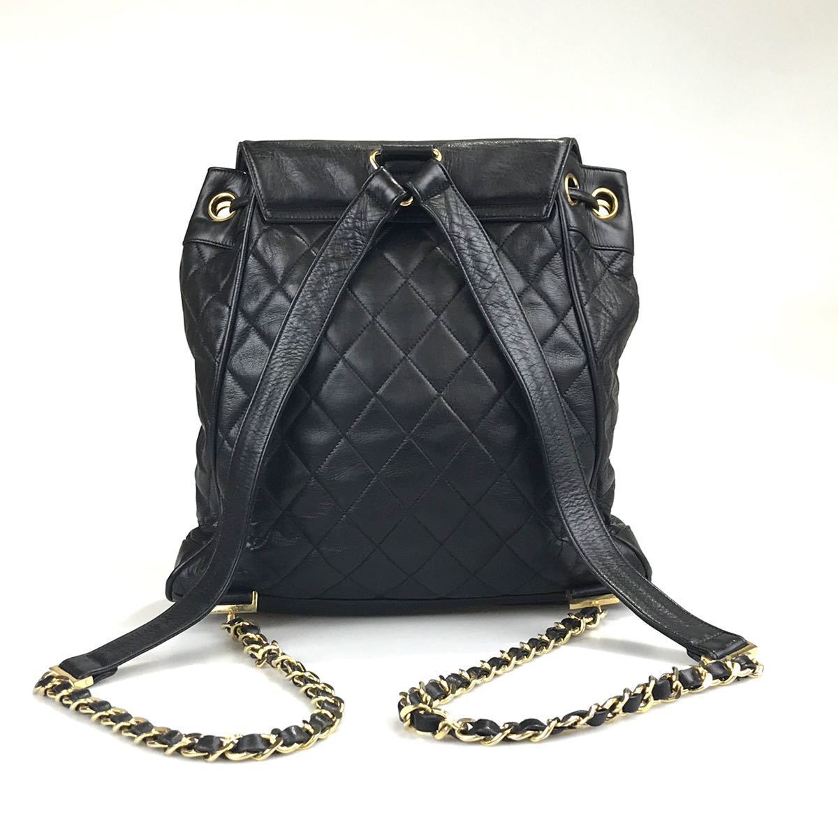 1円〜☆美品 CHANEL シャネル リュック バックパック リュックサック シャネルマトラッセ ヴィンテージ ラムスキン 1番台_画像4