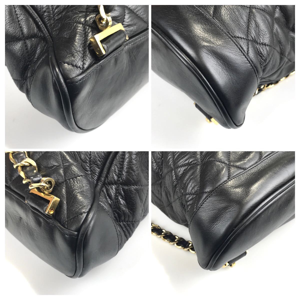 1円〜☆美品 CHANEL シャネル リュック バックパック リュックサック シャネルマトラッセ ヴィンテージ ラムスキン 1番台_画像7