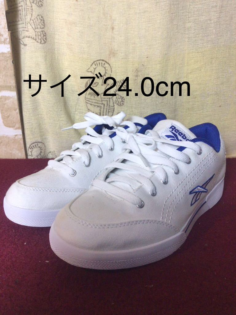 【売り切り!送料無料!】A-264 Reebok スライスキャンパス(ホワイト) 24.0cm 中古品_画像1