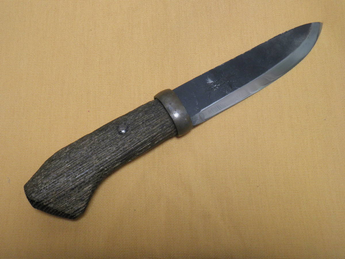 一部予約販売中】 和式ナイフ 正百錬 傅古式鈷与利 シースナイフ/中古