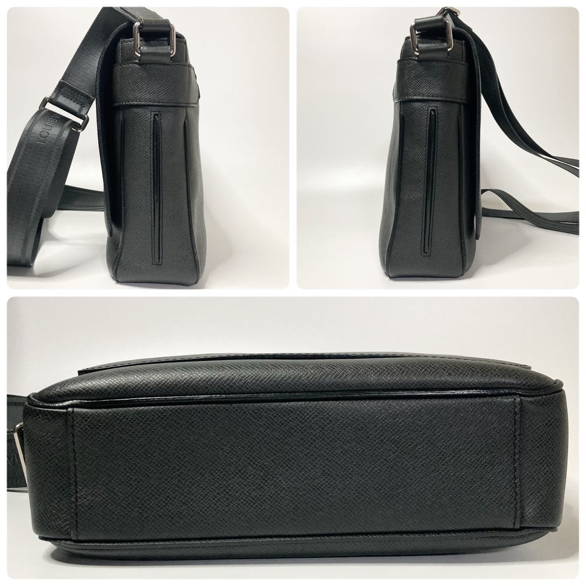 美品 LOUIS VUITTON ルイヴィトン ロマンPM タイガ ショルダーバッグ メッセンジャー クロス 斜め掛け アルドワーズ ブラック