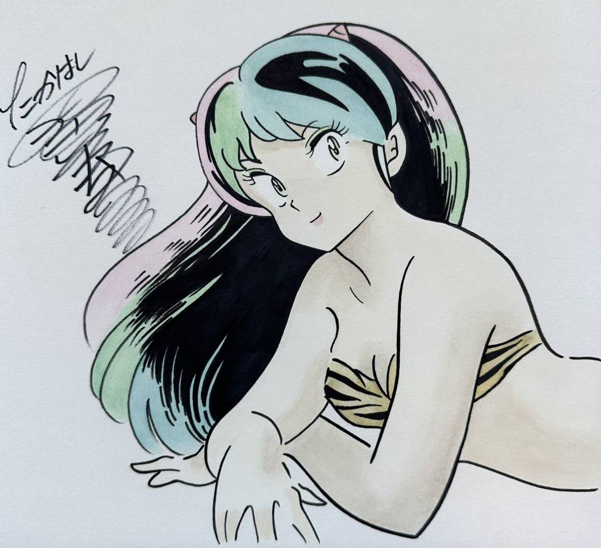 高橋留美子 ラムちゃん 手描きイラスト サイン色紙 うる星やつら アニメ 漫画 Yahoo!オークション - 【サイン色紙】 『うる星やつら』 高橋