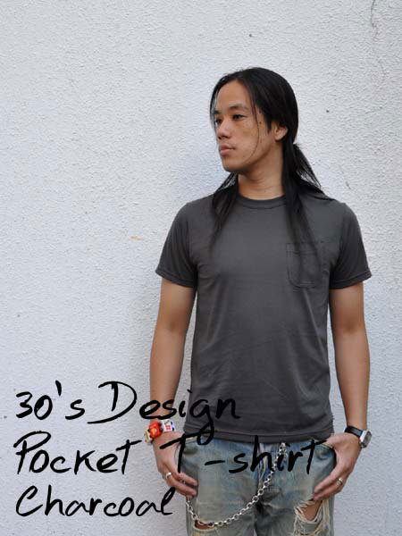 30's DESIGN POCKET Tシャツ 2pc SET BLACK×CHARCOAL M/チョッパーバイク乗りモーターサイクルオールドスクールツーリングドライブ二輪車_画像4