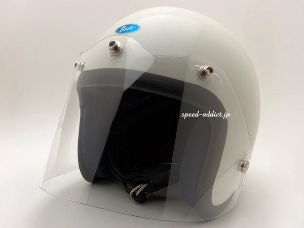 BOB HEATH VISORS FLAT SHIELD クリア + スモーク/ボブヒースバイザーフラットシールド汎用カスタムコンペシールドジェットヘルメット用_画像2