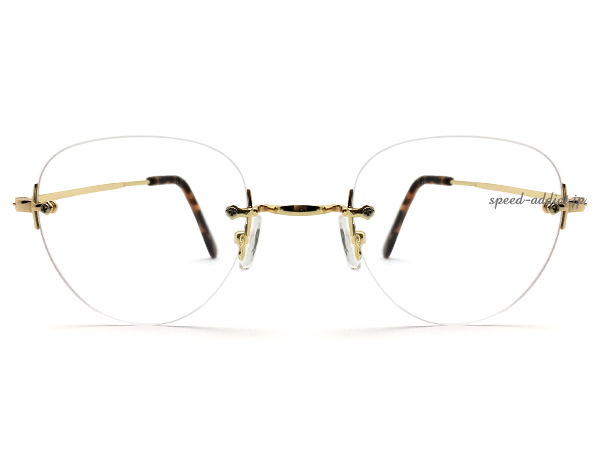 TWO POINT RIMLESS BOSTON SUNGLASS GOLD × CLEAR/ツーポイントリムレスボストンサングラスラウンドボストンフレームuv紫外線カット縁なし_画像3