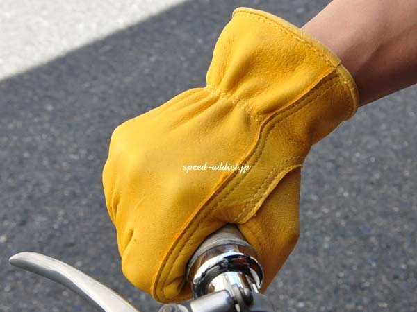 NAPA GLOVE 800SP GOLD L/ナパグローブ金色ゴールド裏地なし裏地無しバイク用手袋鹿革本革防寒防雨定番レザーグローブハーレー春用夏用秋用_画像6