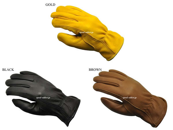 NAPA GLOVE 800TL 裏地付 GOLD S/ナパグローブ金色ゴールドシンサレートバイク用手袋鹿革本革thinsulate防寒防雨レザーグローブusaシンプル_画像2