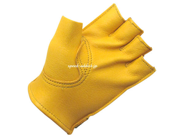 CHURCHILL GLOVE FINGERLESS OT GOLD XS/チャーチルグローブフィンガーレス金色ゴールド鹿革本革春用春夏用サマーグローブレディース女性用_画像3