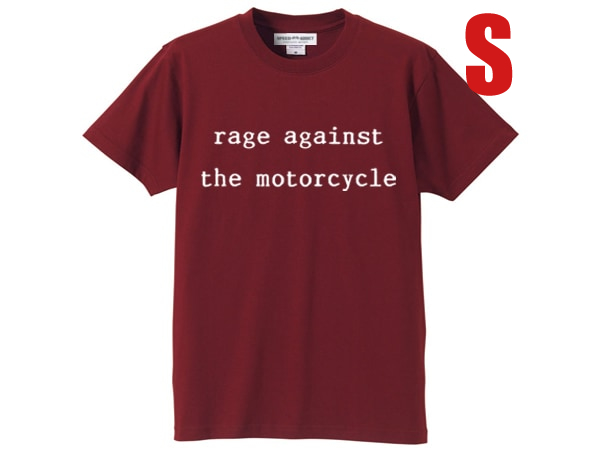rage against the motorcycle T-shirt（レイジアゲインストザモーターサイクルTシャツ）BURGUNDY_S_BURGUNDY_画像1