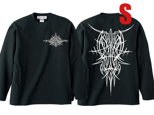 POTS DESIGN PINSTRIPE L/S T-shirt BLACK S/長袖ロンthot rodホットロッドvon dutchヴォンダッチed rothエドロスrat finkラットフィンク_画像1