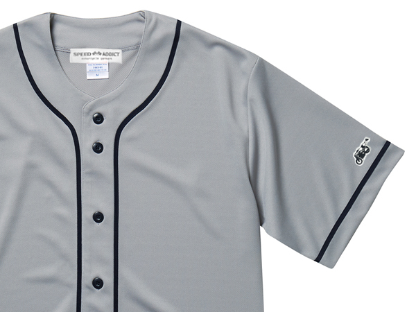 袖スピードアディクト BASEBALL SHIRT GRAY XL/ベースボールシャツホワイトソックス半袖シャツ刺繍ワッペン世界最速のインディアン50s60s_画像8