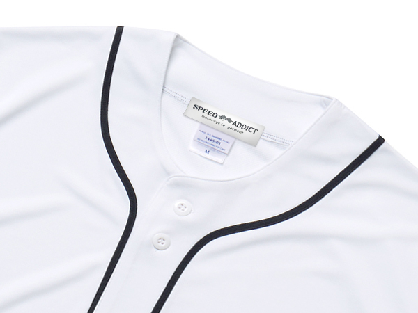 袖スピードアディクト BASEBALL SHIRT WHITE L/白ベースボールシャツホワイトソックス半袖シャツ開襟シャツアメカジ古着ヴィンテージ80s90s_画像4