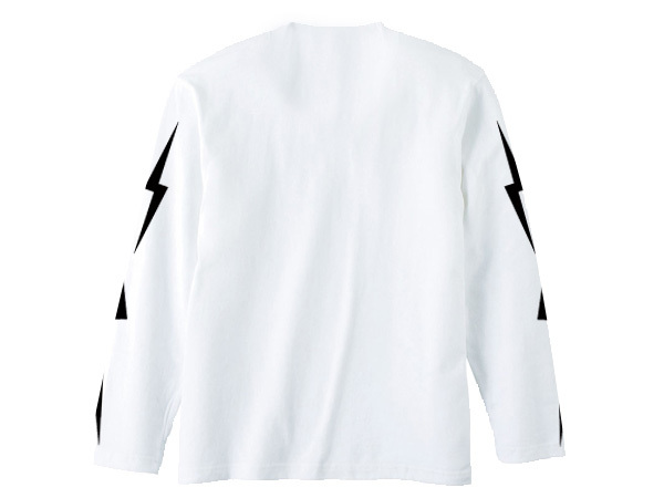 LIGHTNING BOLT L/S T-shirt WHITE XXL/長袖ロンtee袖プリントトライアンフノートンbsaベスパロッカーズロウブロウアートピンストライプvmxの画像4