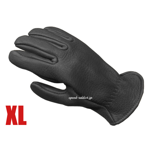 SULLIVAN GLOVE ELK ROPER BLACK XL/サリバングローブ黒ブラック裏地なしヘラ鹿革鹿皮エルクレザー本革バイク用手袋レザーグローブ春用夏用_画像1