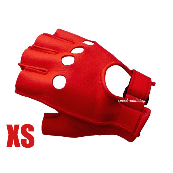 CHURCHILL GLOVE FINGERLESS OT RED XS/チャーチルグローブフィンガーレス赤レッド鹿革本革春用春夏用サマーグローブレディース女性用usa製_画像1