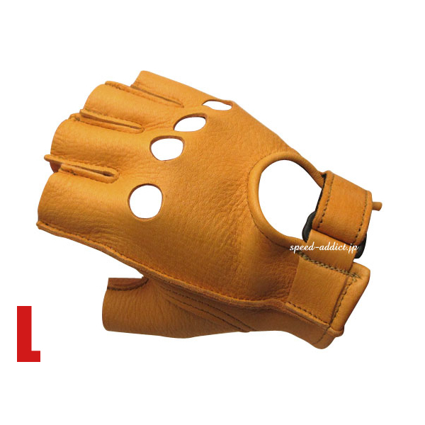 CHURCHILL GLOVE FINGERLESS OT TAN L/チャーチルグローブフィンガーレス茶色ブラウンレザーグローブディアスキンコスプレサバゲー男女兼用_画像1