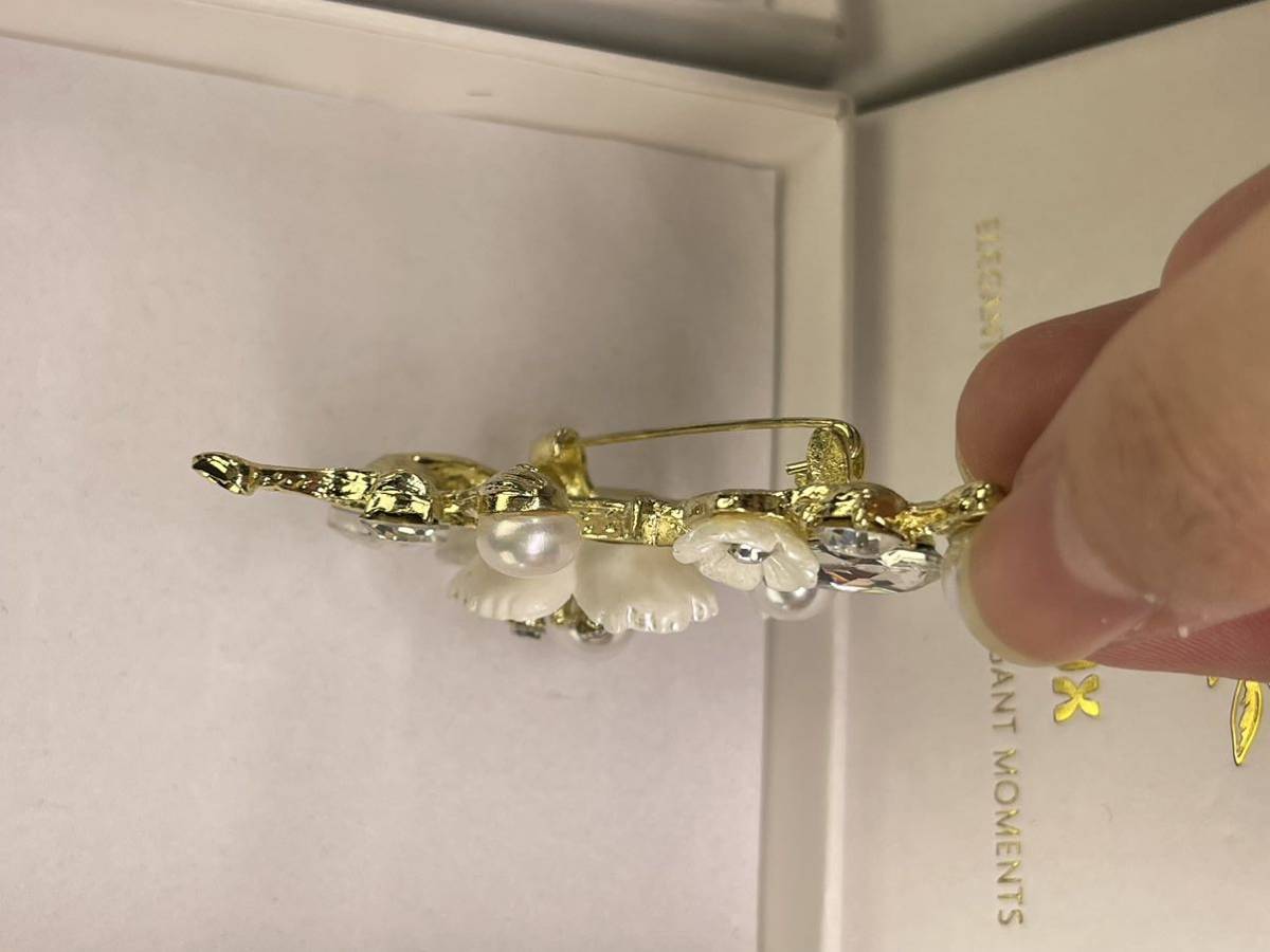 本真珠 本物真珠 淡水パールブローチ ペンダント兼用の画像3