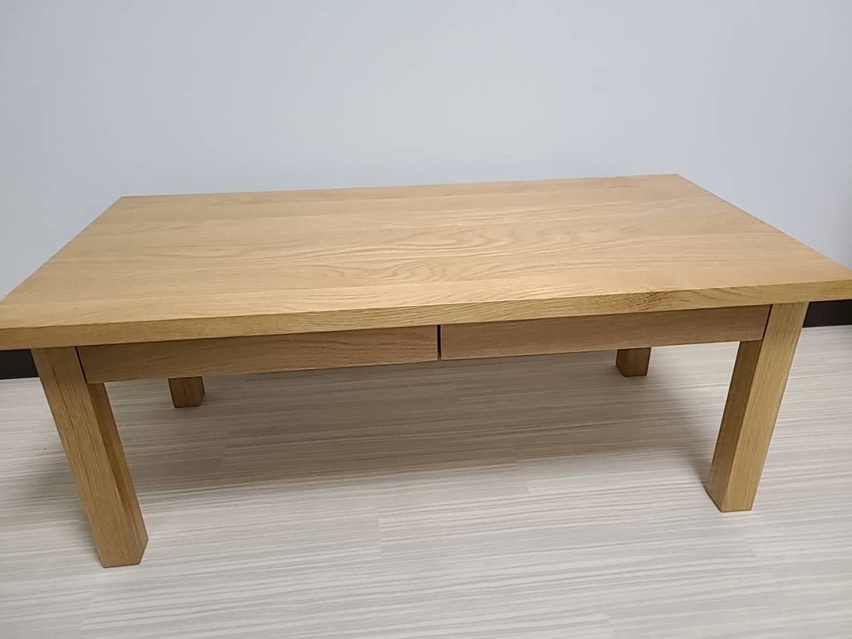 美品 廃盤モデル 無印 MUJI オーク材 ローテーブル 90×45 無垢材 Yahoo!オークション - 無印良品 無垢材ローテーブル・オーク材