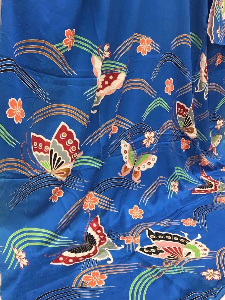 舞妓 引き摺り 都をどり 別注品 裾引き 振袖 引き振袖 比翼仕立て 芸妓 祇園 芸者 蝶々 正絹_画像6